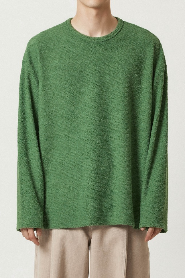 TERRY SOLID LONG SLEEVE_GREEN