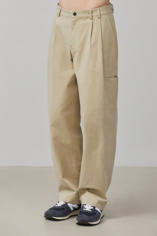 TASKER DOUBLE PLEATED CHINO PANTS_BEIGE