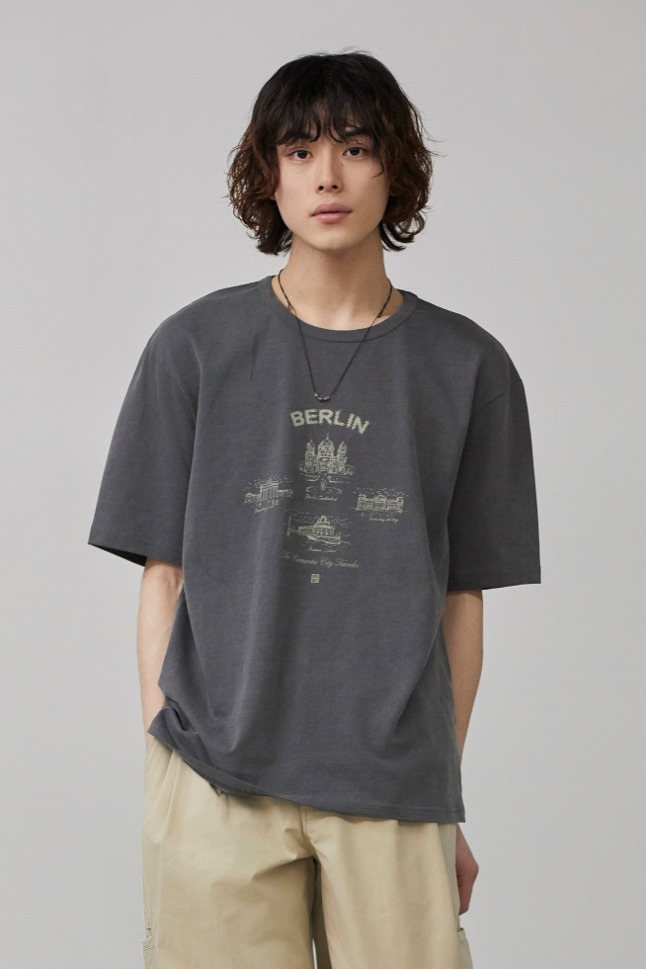 BERLIN PIGMENT WASHED T-SHIRT_CHARCOAL